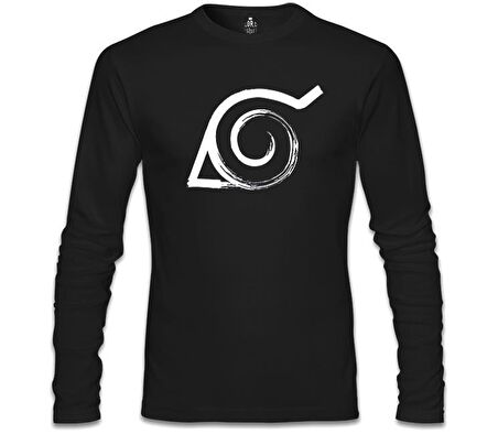 Naruto - Logo Siyah Erkek Sweatshirt