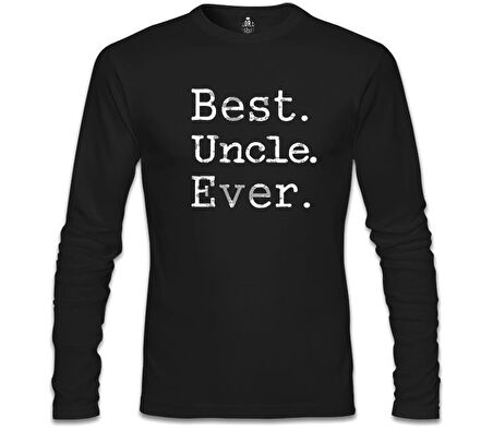 Best Uncle Ever Siyah Erkek Sweatshirt