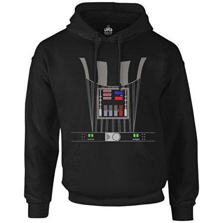 Star Wars - Darth Vader Armor Siyah Erkek Fermuarsız Kapşonlu