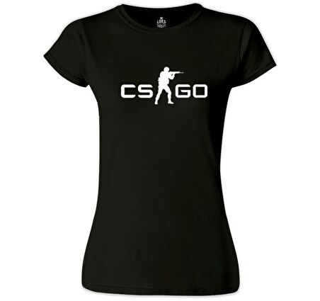 Counter Strike - CS Logo Siyah Bayan Tshirt