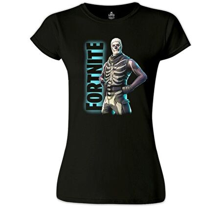 Fortnite - Skull Trooper Siyah Bayan Tshirt