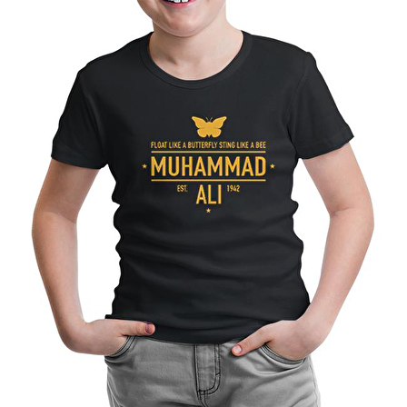 Muhammad Ali - Est. 1942 Siyah Çocuk Tshirt