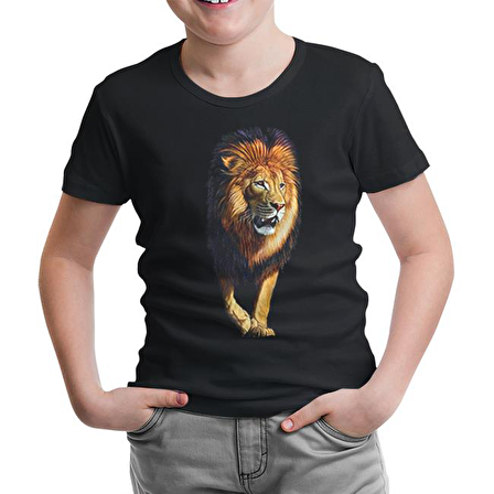 Aslan 2  Siyah Çocuk Tshirt