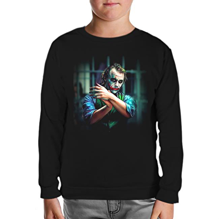 Joker Siyah Çocuk Sweatshirt