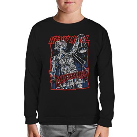 Metallica - And Justice For All Siyah Çocuk Sweatshirt