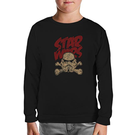 Star Wars - Stormtrooper Siyah Çocuk Sweatshirt