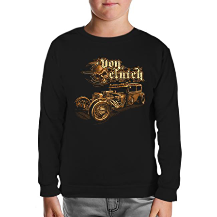 Old Car Siyah Çocuk Sweatshirt