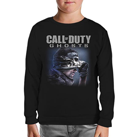 Call of Duty - Ghosts Siyah Çocuk Sweatshirt