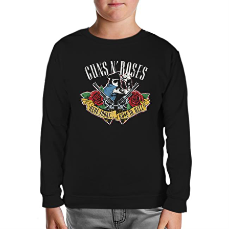 Guns N' Roses - Gone to Hell Siyah Çocuk Sweatshirt