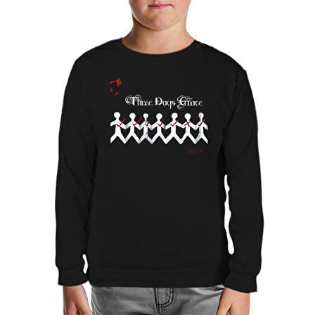 Three Days Grace - One X Siyah Çocuk Sweatshirt