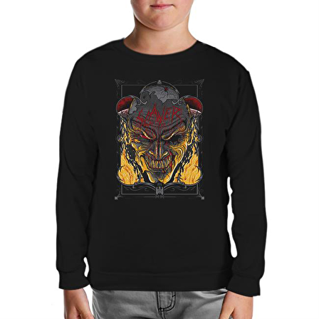 Slayer - Fire Siyah Çocuk Sweatshirt