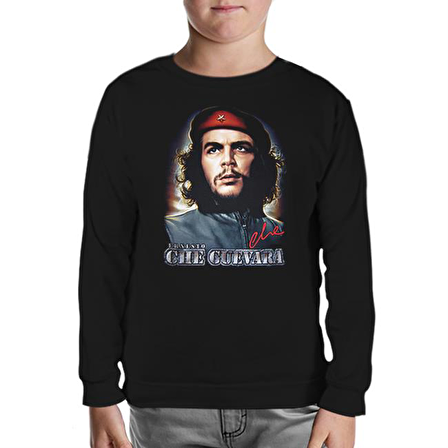 Che Guevara - Classic Siyah Çocuk Sweatshirt