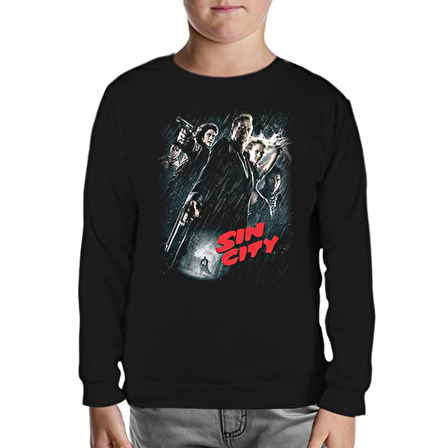 Sin City Siyah Çocuk Sweatshirt