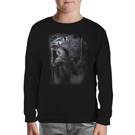 Kurukafa - Coffin Siyah Çocuk Sweatshirt