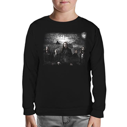 Dream Theater - Black Clouds Siyah Çocuk Sweatshirt