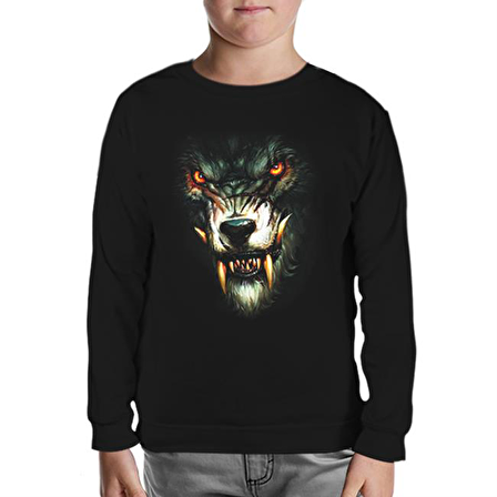 WareWolf Siyah Çocuk Sweatshirt
