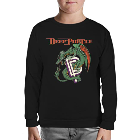 Deep Purple Siyah Çocuk Sweatshirt