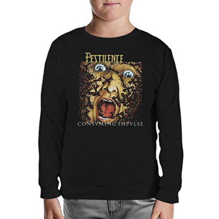 Pestilence - Consuming Impulse Siyah Çocuk Sweatshirt