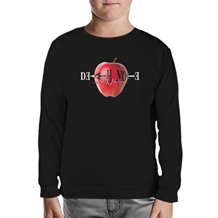 Death Note - The Apple Siyah Çocuk Sweatshirt