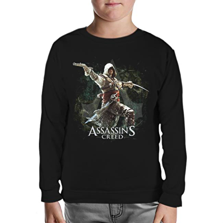 Assassin's Creed 3 Siyah Çocuk Sweatshirt