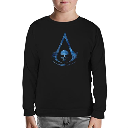 Assassin's Creed 7 Siyah Çocuk Sweatshirt