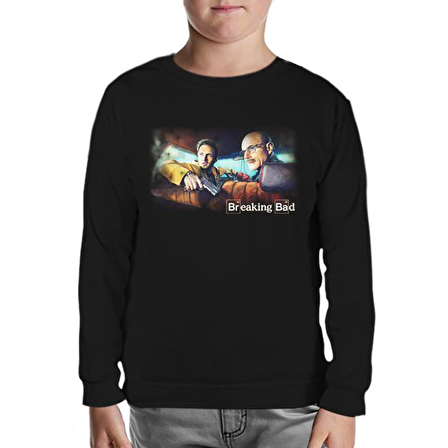 Breaking Bad - In the Car Siyah Çocuk Sweatshirt