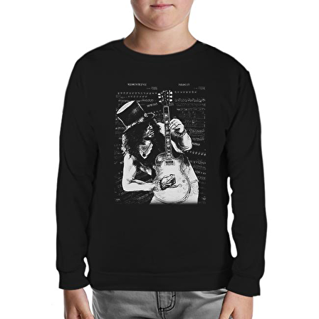 Slash - Guitar Siyah Çocuk Sweatshirt