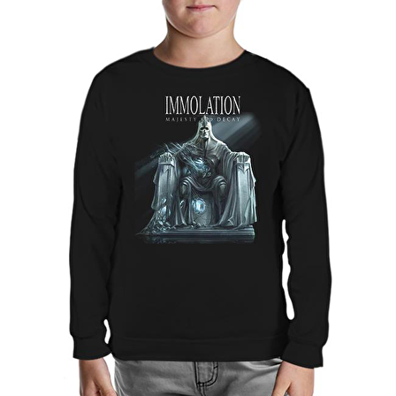 Immolation - Majesty and Decay Siyah Çocuk Sweatshirt