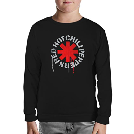 RHCP - Logo Siyah Çocuk Sweatshirt