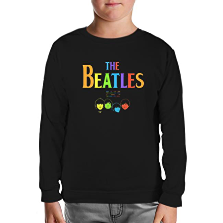 The Beatles Siyah Çocuk Sweatshirt