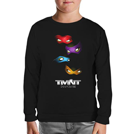 Teenage Mutant Ninja Turtles Siyah Çocuk Sweatshirt