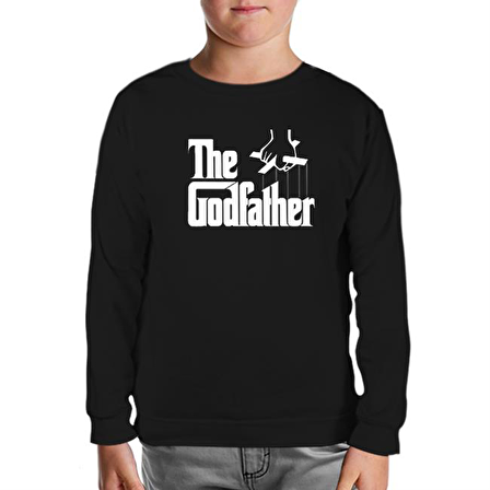The Godfather - Logo Siyah Çocuk Sweatshirt