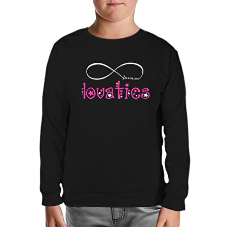 Demi Lovato - Lovatics Siyah Çocuk Sweatshirt