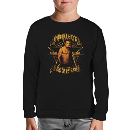 Fight Club - Project Mayhem Siyah Çocuk Sweatshirt