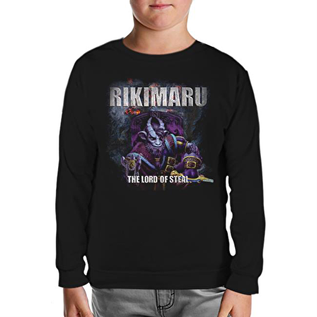 Dota 2 - Rikimaru Siyah Çocuk Sweatshirt