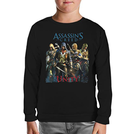 Assassin's Creed Unity 2 Siyah Çocuk Sweatshirt
