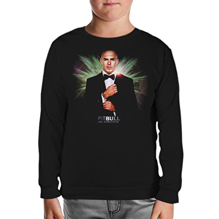 Pitbull Siyah Çocuk Sweatshirt