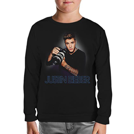 Justin Bieber - Paparazzi Siyah Çocuk Sweatshirt