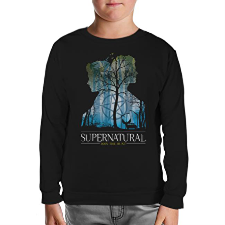 Supernatural - Impala Siyah Çocuk Sweatshirt
