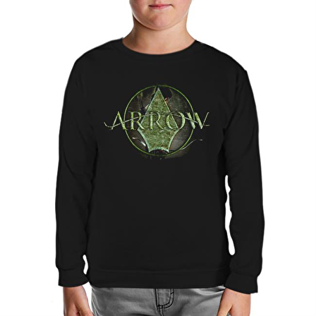 Arrow - Logo Siyah Çocuk Sweatshirt