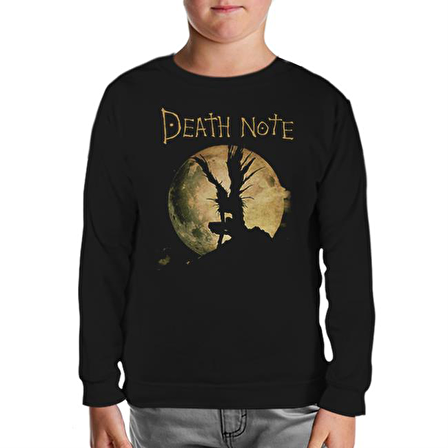 Death Note - Moon Siyah Çocuk Sweatshirt