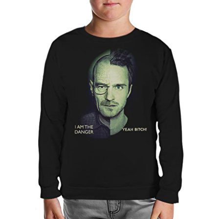 Breaking Bad - I am The Danger Siyah Çocuk Sweatshirt