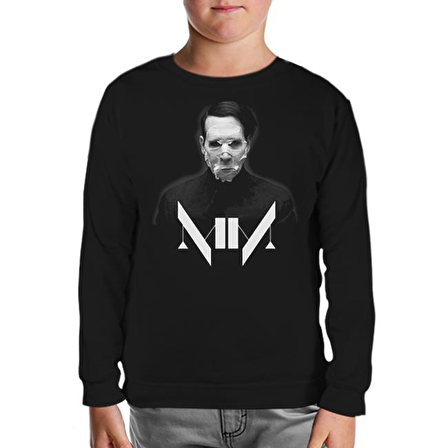 Marilyn Manson I Siyah Çocuk Sweatshirt