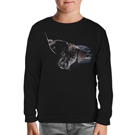 Puppy Siyah Çocuk Sweatshirt