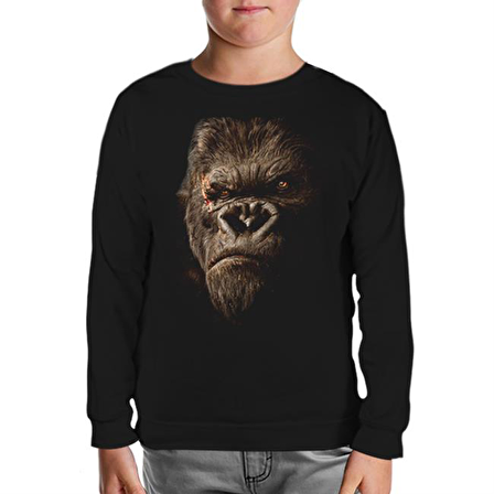 King Kong Siyah Çocuk Sweatshirt