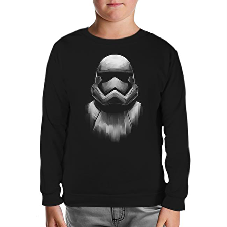 Star Wars - Storm Trooper Siyah Çocuk Sweatshirt