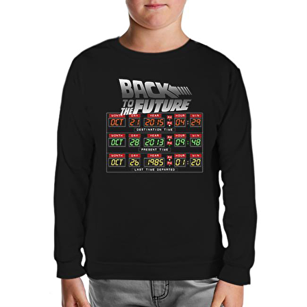 Back to the Future - 21.10.2015 Siyah Çocuk Sweatshirt