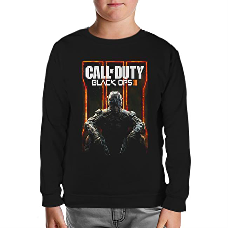 Call of Duty - Black Ops 3 Siyah Çocuk Sweatshirt
