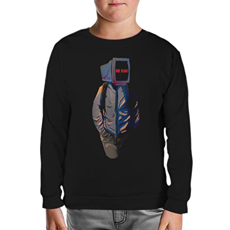 Mr. Robot Siyah Çocuk Sweatshirt