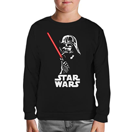 Darth Vader Smoking Siyah Çocuk Sweatshirt